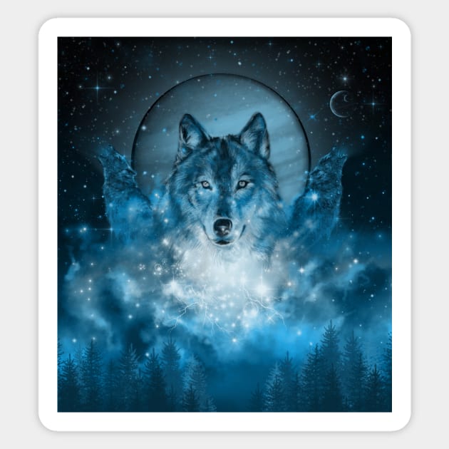 wolf Sticker by BekimART